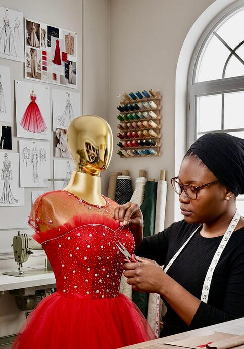 The Art of Stitch- A look into the studio where your dream gown begins. Every piece I create is backed by over a decade of experience. From the initial sketch to the final hand-sewn pearl, your garment is handled with the highest level of care.
